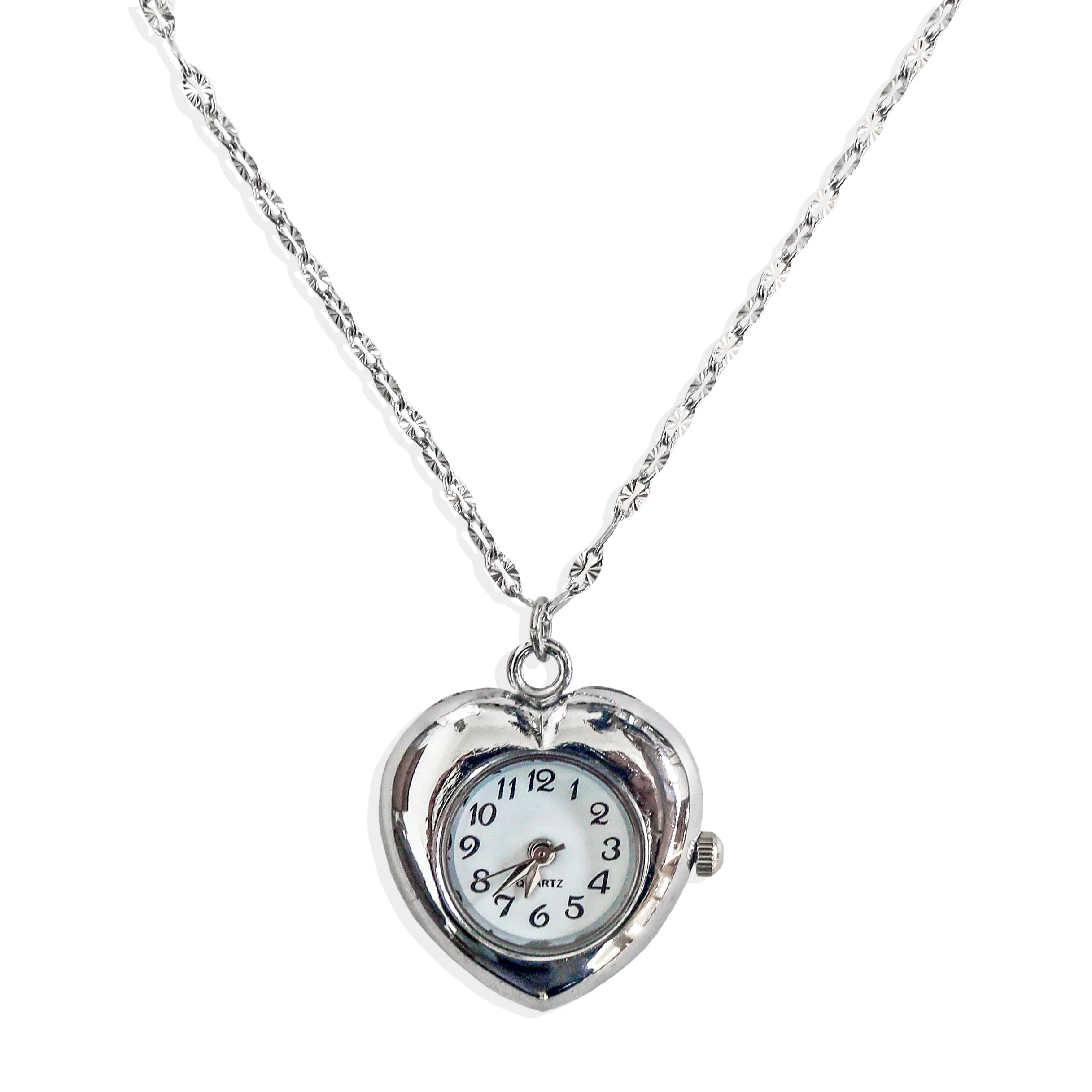 5 Min Away Watch Necklace in Silver