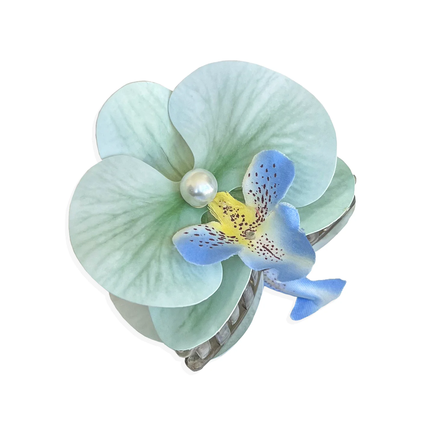 Orchid Claw Clip in Sea Green