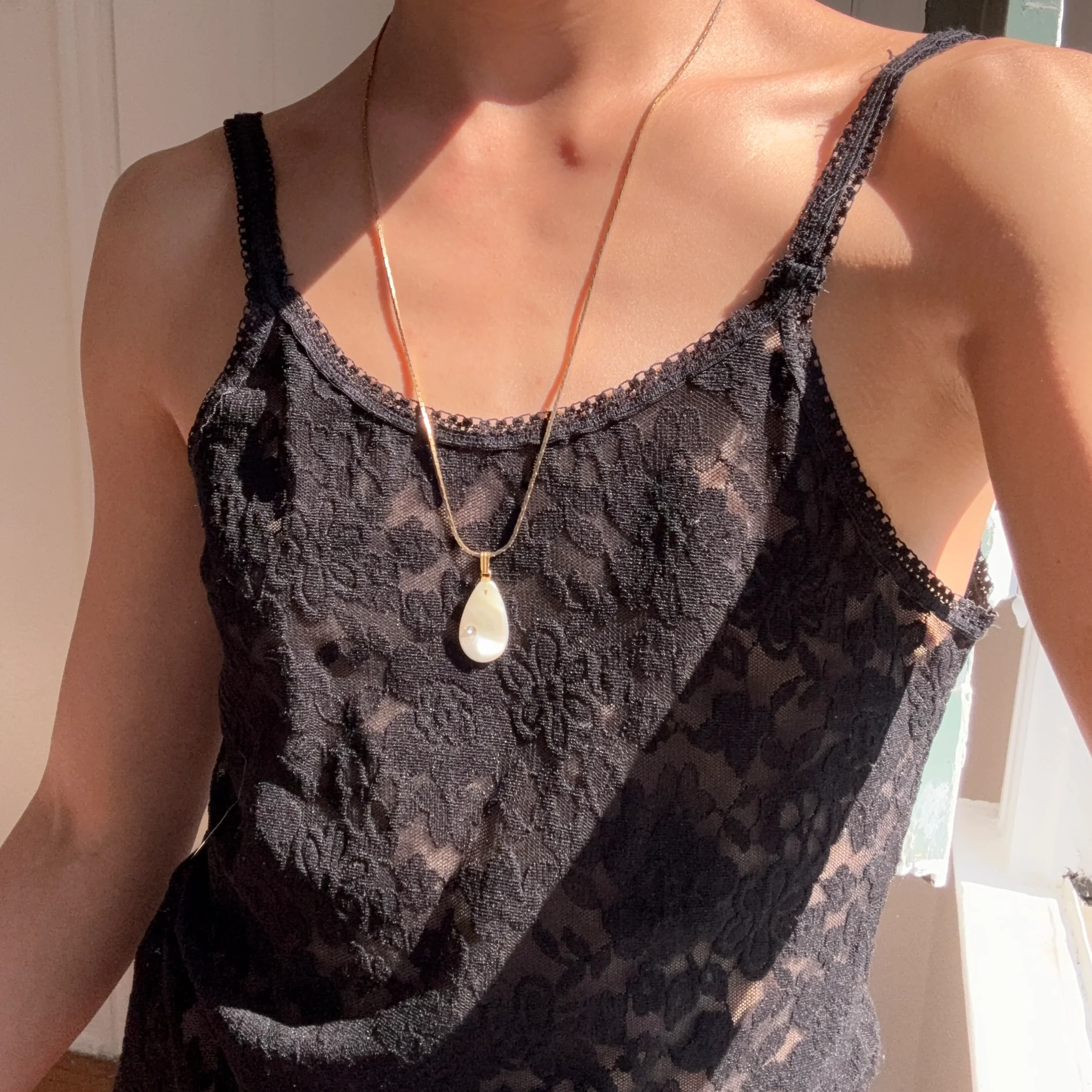 [Vintage Shell Drop] Oyster Necklace - Image 2