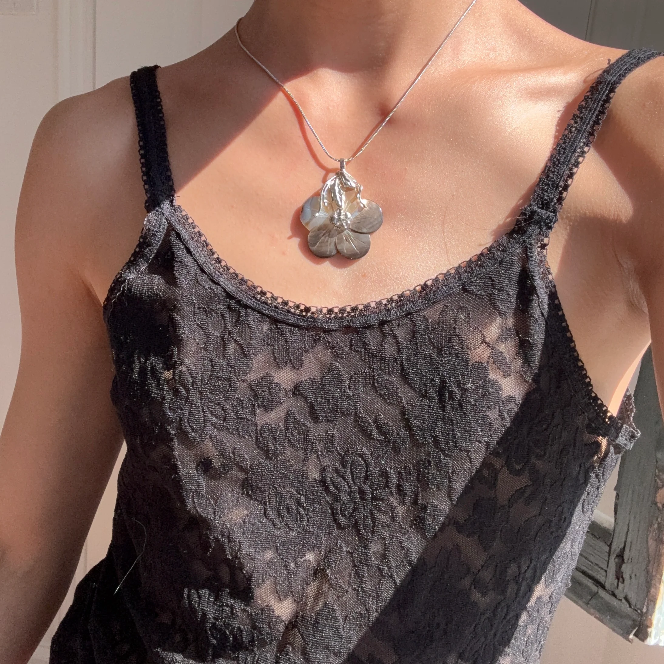 [Vintage Shell Drop] Sea Storm Necklace - Image 2